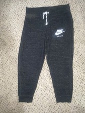 Nike Sportswear Women's Small Vintage Capri Joggers Gray Pants S 883723-010