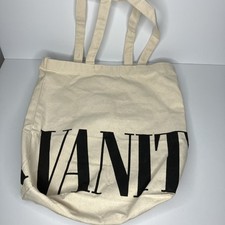 Vanity Fair Magazine Canvas Tote Bag Shopper Carryall Beige Black