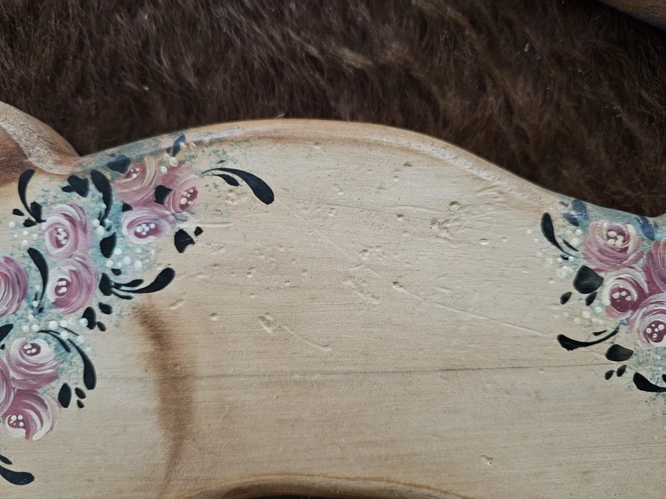 复古手绘木制摇摆兔子-|儿童房墙艺术|复活节农舍 — 第 2/3 张图片