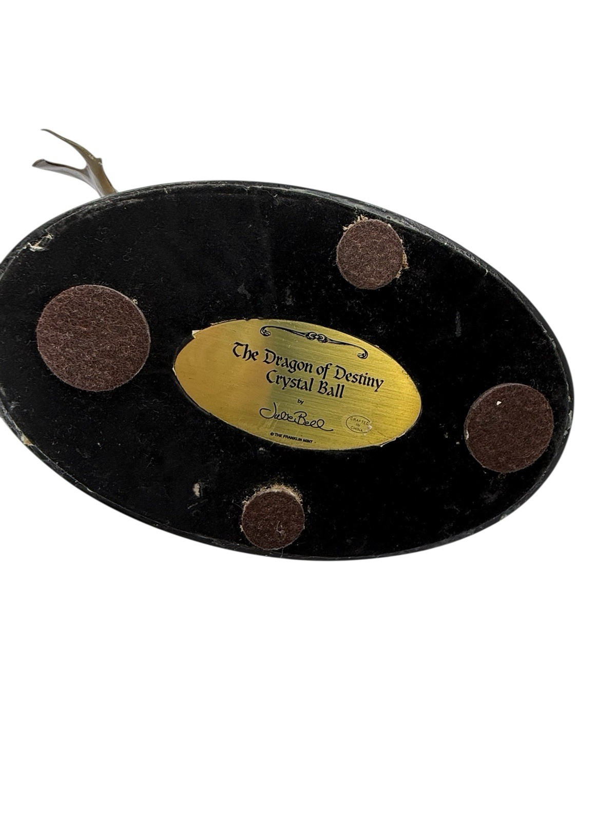 Franklin Mint “Dragon of Destiny” Bronze Statue & Crystal Ball by Julie Bell