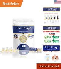 Natural Plastic Tar Filters - 300 Disposable Tips for Regular  King Cigarettes