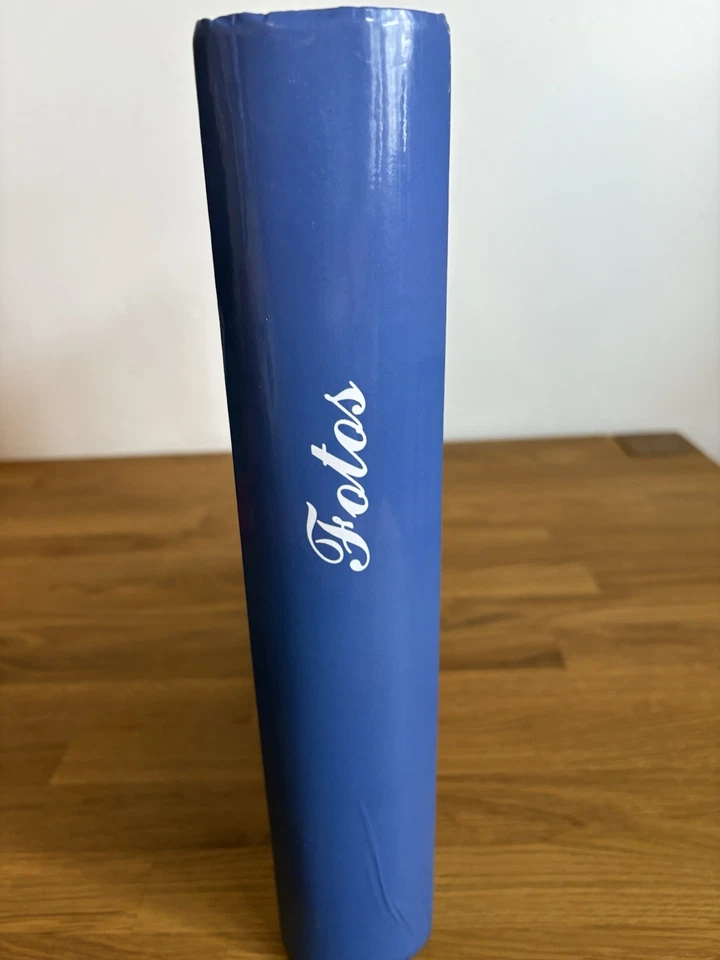 Vintage Fotoalbum XXL Blau mit Mustern Foto Album Erinnerungen 28x32 cm - Bild 4 von 4