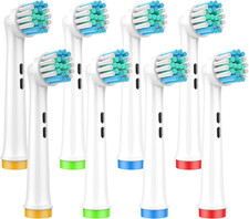 8Pk Replacement Toothbrush Heads for Oral-B Precision Clean Medium Soft Bristles