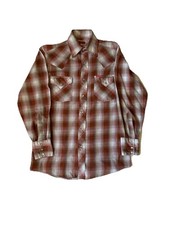 Vintage 1970s Ely Plains Plaid Pearl Snap Western Shirt