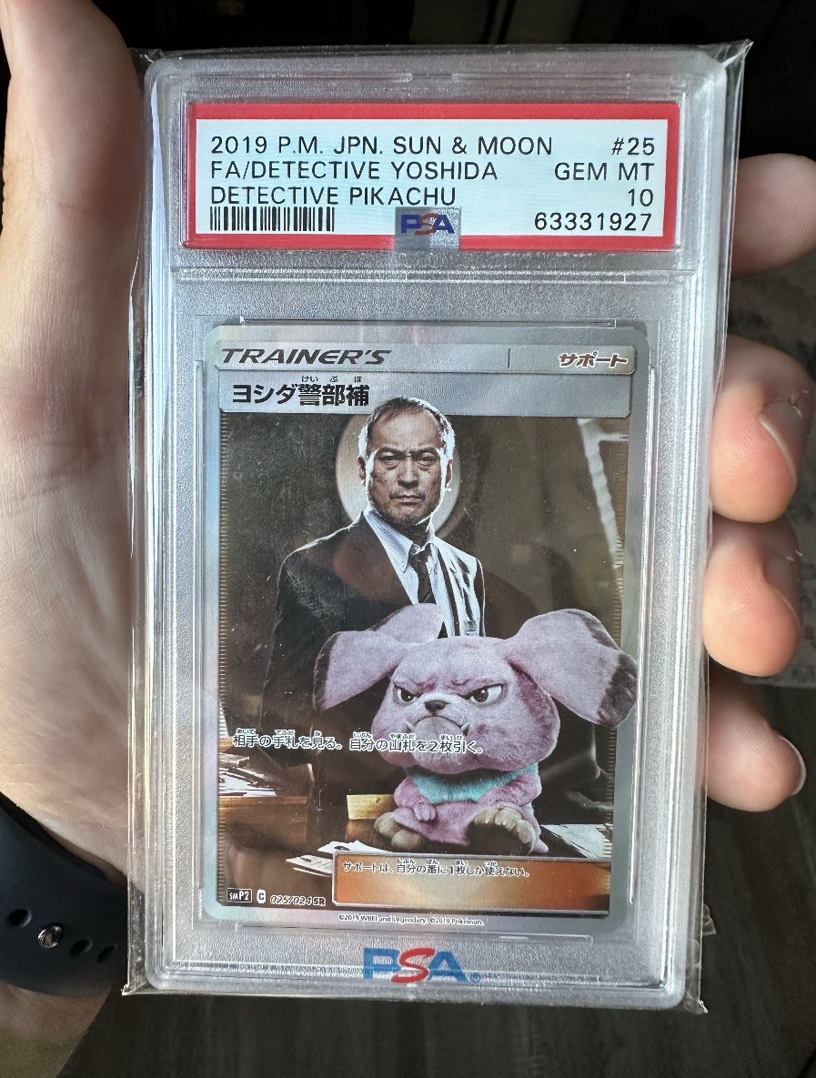 Detetive Yoshida Pokemon 2019 Holo Detective Pikachu SR Japanese 025/024 PSA 10