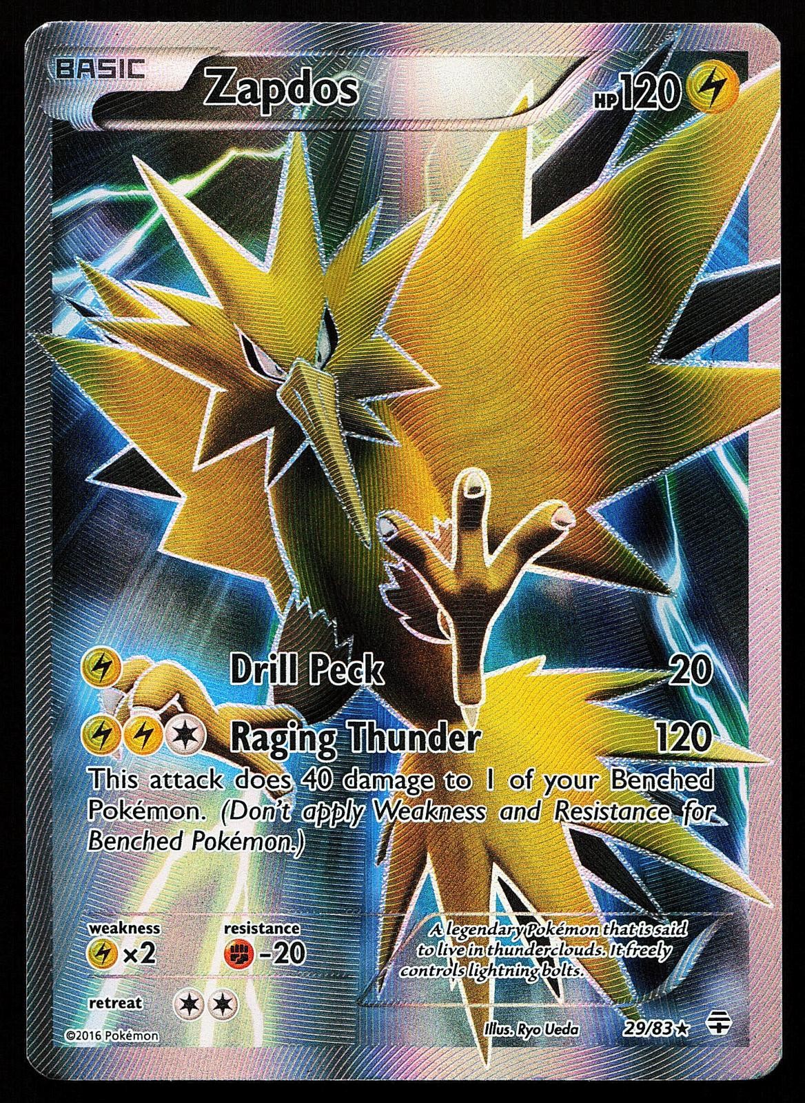 Zapdos 29/83 Holo Full Art Generations Pokemon Card