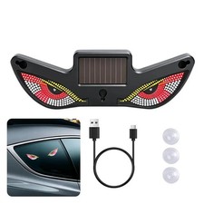 Solar Powered Devil Eye Car Rear Window Warning Light Us1