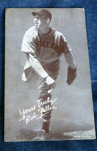 Vintage Bob Feller Exhibit Card, Cleveland Indians Pitcher