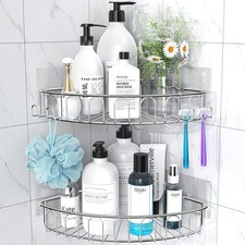 Orimade Corner Shower Caddy Stainless Steel 2 Tier , Silver