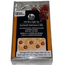 LED Halloween Pumpkin Lights Decor 4.3 ft Batteries Not Inc. SHIPS IN 24 HRS