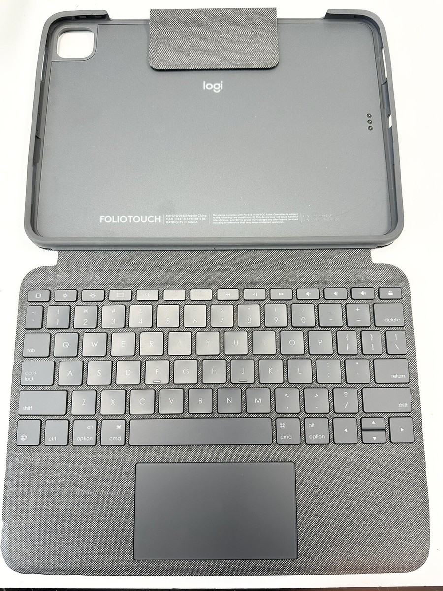 Nice-Logitech Folio Touch Keyboard Case for Apple iPad Pro 11" 1st, 2nd,  3rd Gen