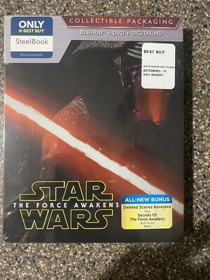 NEW Star Wars The Force Awakens Steelbook (Blu-Ray+DVD+Digital)- Best Buy