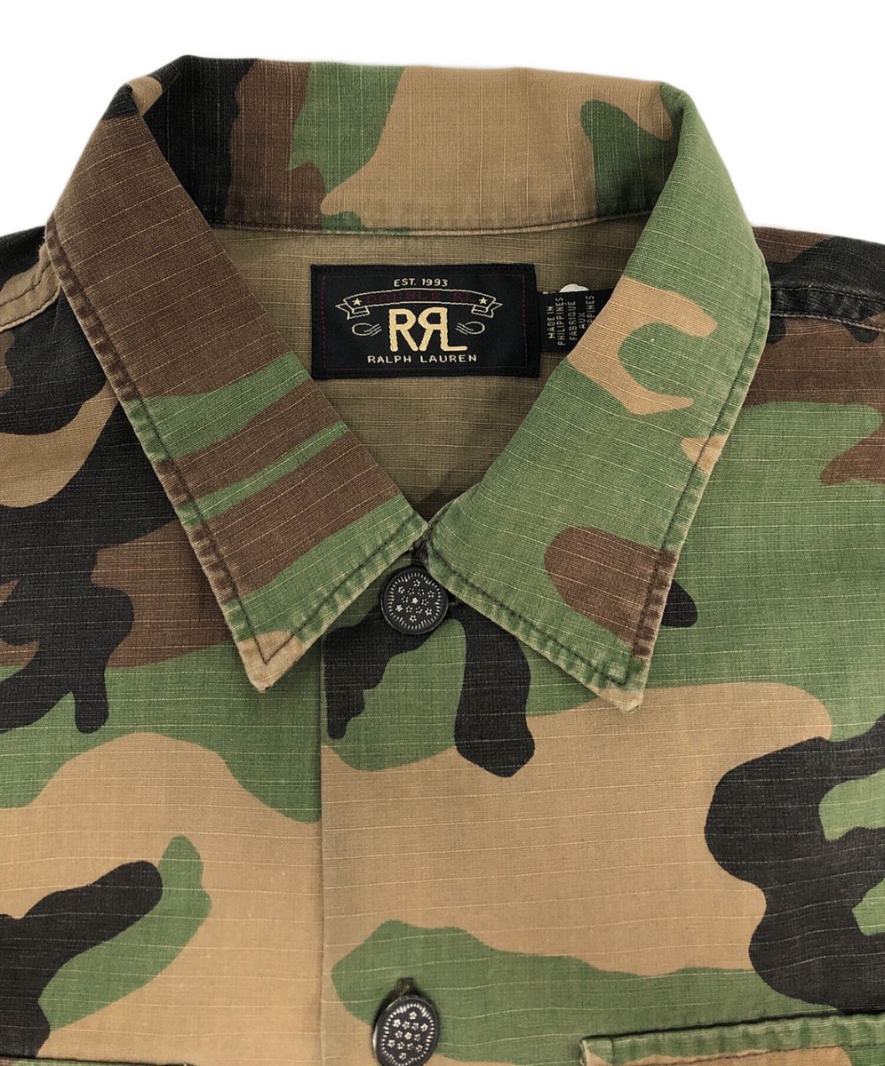 RRL RALPH LAUREN 13 STAR BUTTON CAMOUFLAGE MILITARY JACKET MEN