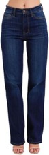 Judy Blue Mid-Rise Straight Leg Jeans with Fr...