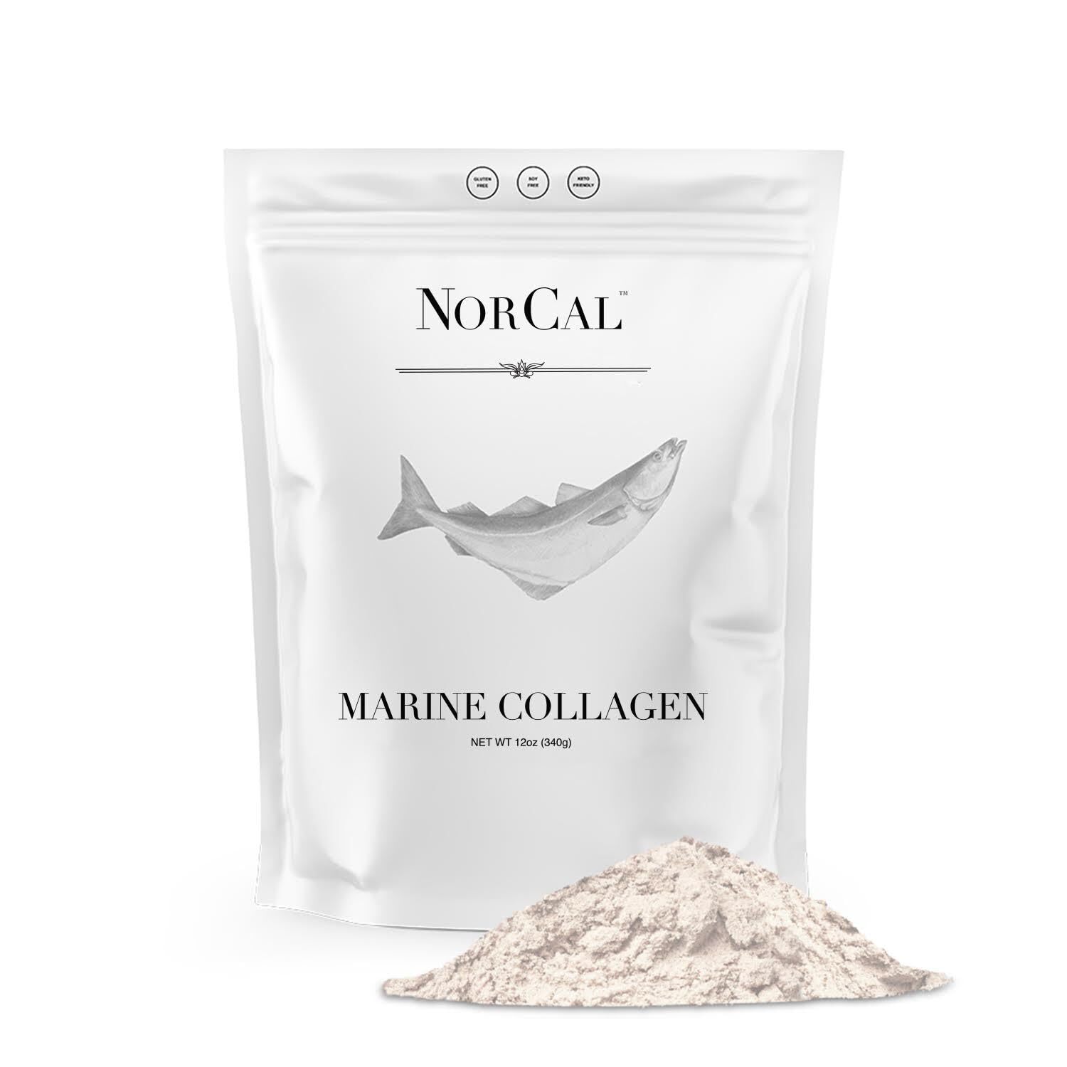 Norcal Marine Collagen - 12oz Marine Collagen Peptides Powder | High Protein,...