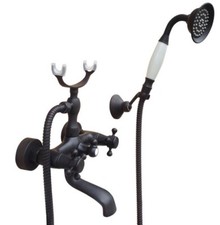Oil Rubbed Bronze Bathtub Faucet Clawfoot Tub Filler Shower Mixer Tap stf607