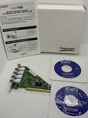 Hauppauge Computer Impact VCB 64900 Rev B1 PCI Video Card 2003 With Software