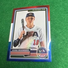 2023 Panini USA Baseball Stars & Stripes - #40 Joshua Woodworth (RC) RWB PRIZM