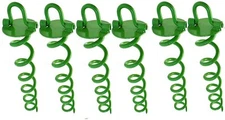 6Pack Ashman 16Inch Spiral Ground Anchor Green Color, Ideal for Securing Animals
