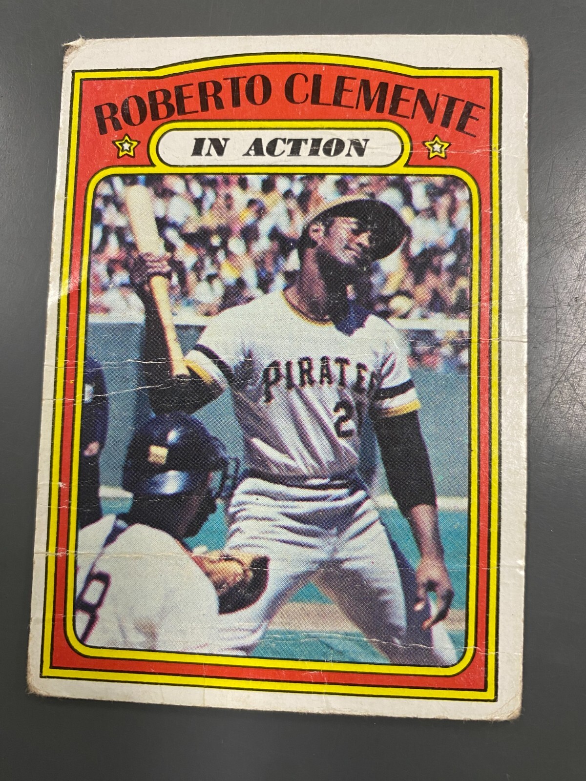 Roberto Clemente 1972 Topps In Action Baseball Card 310 POOR Pirates