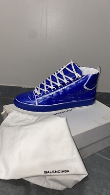 【BALENCIAGA 】リボン スクエアトゥ 36.5 ブルー Balenciaga Arena SZ 13 46E Men's Bleu Marker Print