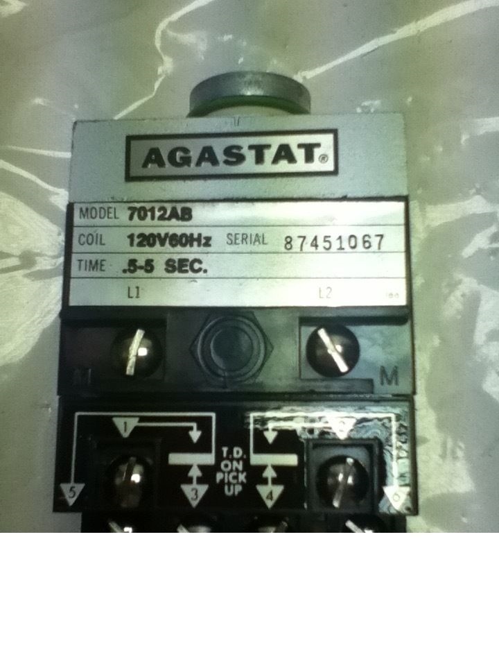 Agastat 7012AB 110/120 V AC 0.5-5 Second On-Delay Time Delay Relay