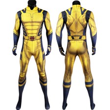 Wolverine Jumpsuit Deadpool 3 James Howlett Logan Cosplay Costume Zentai Party