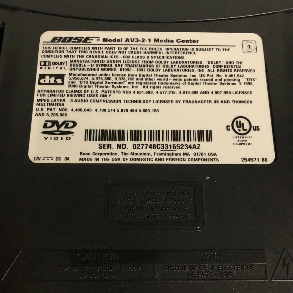 ♬ Bose AV 3-2-1 Media Center / Receiver only (321 Series I) - works excellently! - Image 4 of 4