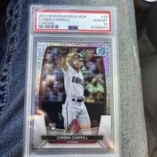 🔥🔥2023 Bowman Chrome Mega Box #73 Corbin Carroll RC Rookie PSA 10🔥🔥