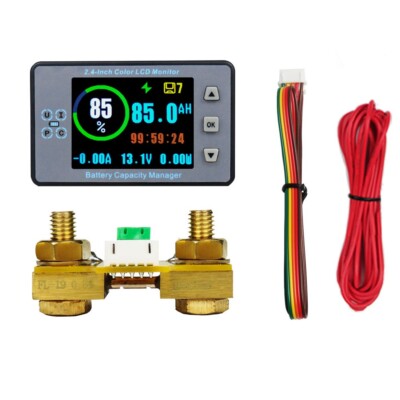  Coulometer Battery Capacity Manager DC Voltage Current Meter 2.4-Inch Color LCD