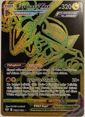 Pokemon Rayquaza VMAX GOLD | Deutsch TG29/TG30 Silberne Sturmwinde