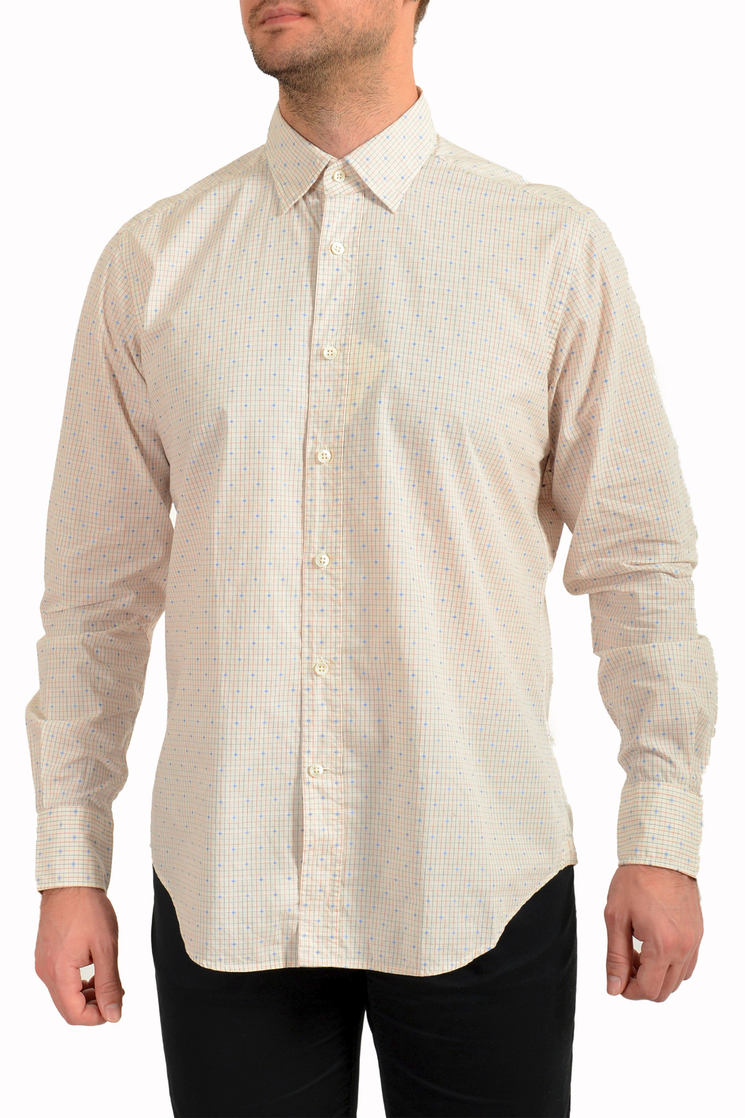 Glanshirt A Slowear Brand Multi-Color Long Sleeve Dress Shirt US 17 IT 43 16690₽