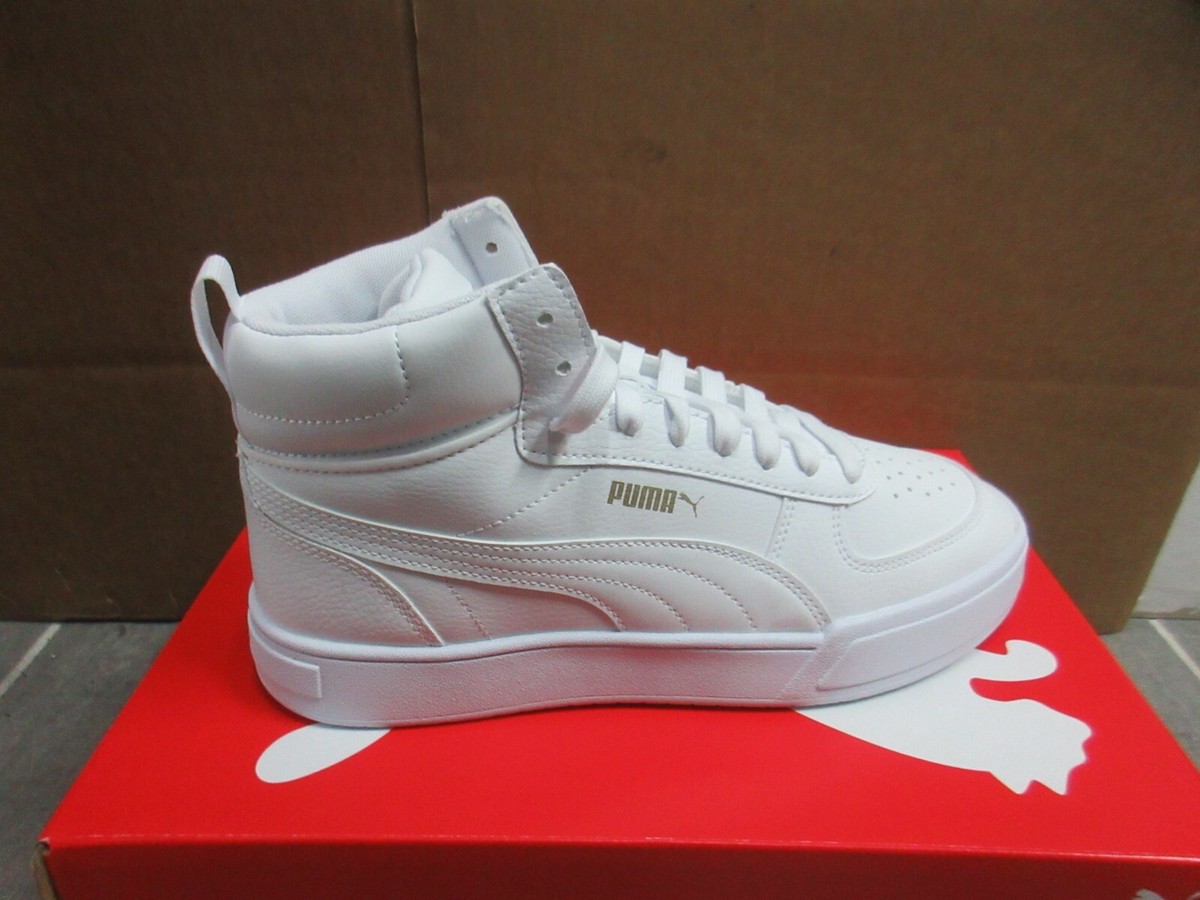 Puma Caven Mid White and Gold