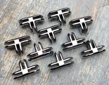 10 Pcs Chrome 3 Way Glass Cube Connector Clip 3/16" Tempered Glass Shelf Clips