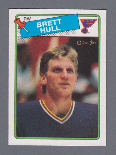 1988-89 O-Pee-Chee #66 Brett Hull St. Louis Blues Rookie Hockey Card NM     
