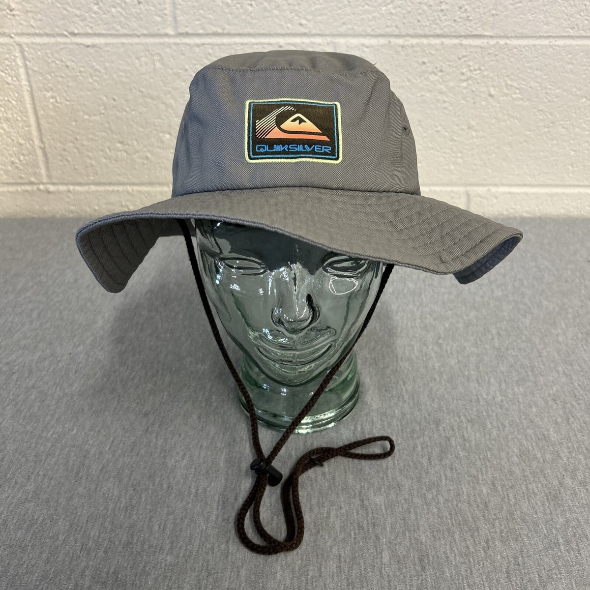 Quiksilver Mens Grey Bucket Hat Quiksilver Sun Protect Bucket S/M Hat