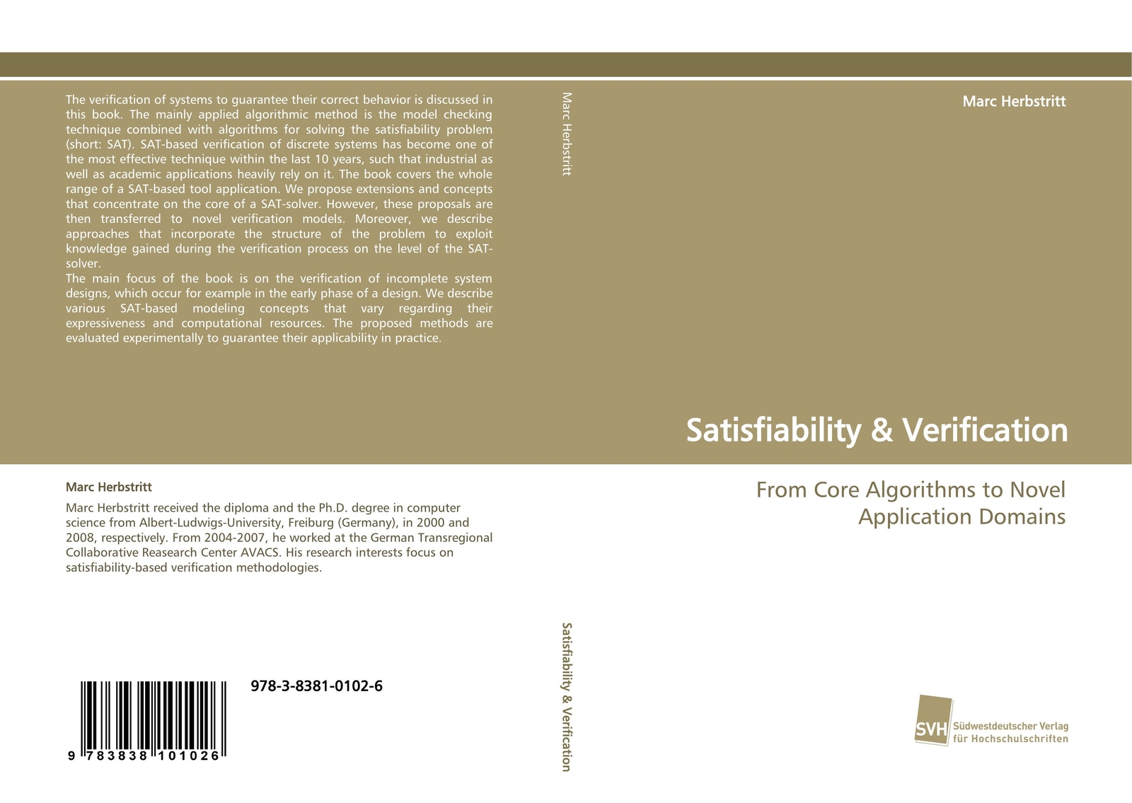 Marc Herbstritt | Satisfiability & Verification | Taschenbuch |