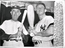 1956 MICKEY MANTLE MLB BASEBALL PHOTO FRANK HOME RUN BAKER YANKEE STADIUM HOF