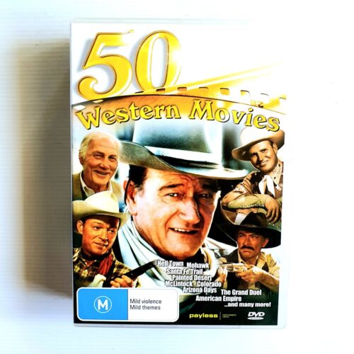 Western Classics DVD 50 Movie Box Set, John Wayne, Roy Rodgers, Region 0/All - Picture 1 of 4
