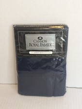 Cannon Royal Family Standard/Queen Navy Blue Pillowcases Made In USA