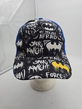 Batman Dark Knight Snapback Hat Cap Movie YOUTH OSFM NEW Blue One Size