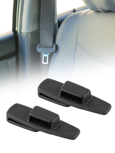 2x Car Safety Belt Clip Protective Seat Belt Clamp Buckle Clip Accessories Black - Foto 12 di 12