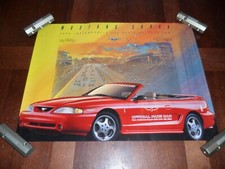 17"x22" 1994 Ford Mustang Cobra Convertible Indy 500 Official Pace Car Poster