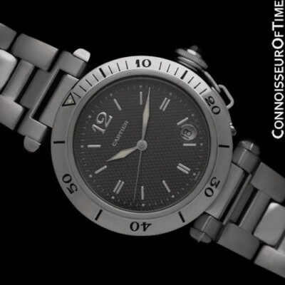 Cartier Pasha Seatimer Full Size Mens 1040 Watch Mint with