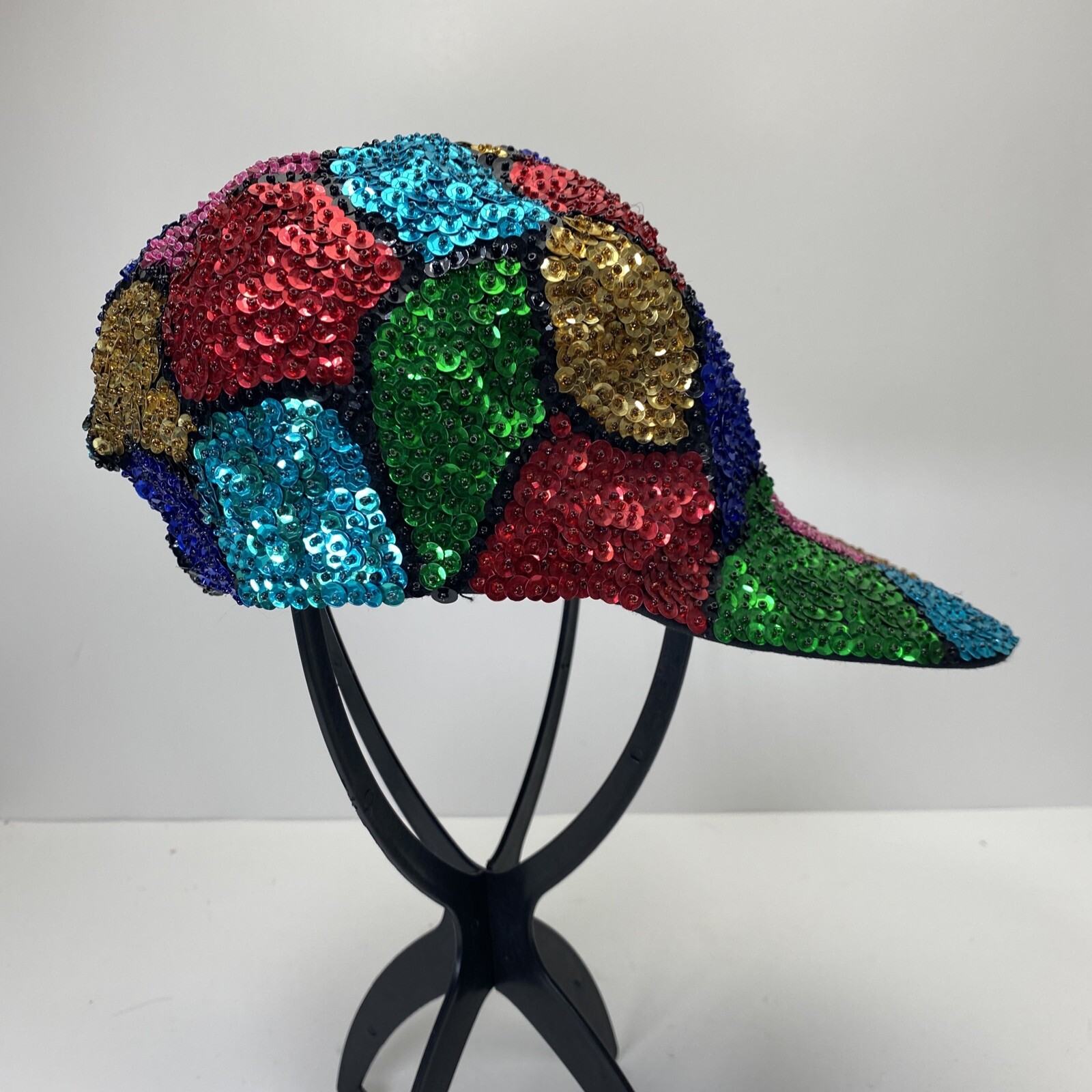 All Sequins AOP Bedazzled Baseball Cap Pebble Pat… - image 5