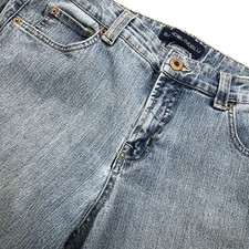 BandolinoBlu Womens Mandie Classic Fit Straight Leg Jeans Size 14 Medium Wash