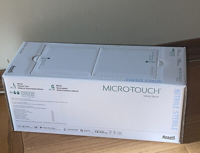 Ansell Micro-Touch PF Sterile Nitrile Surgical Gloves  50 Pairs Size 8.5-9 Large