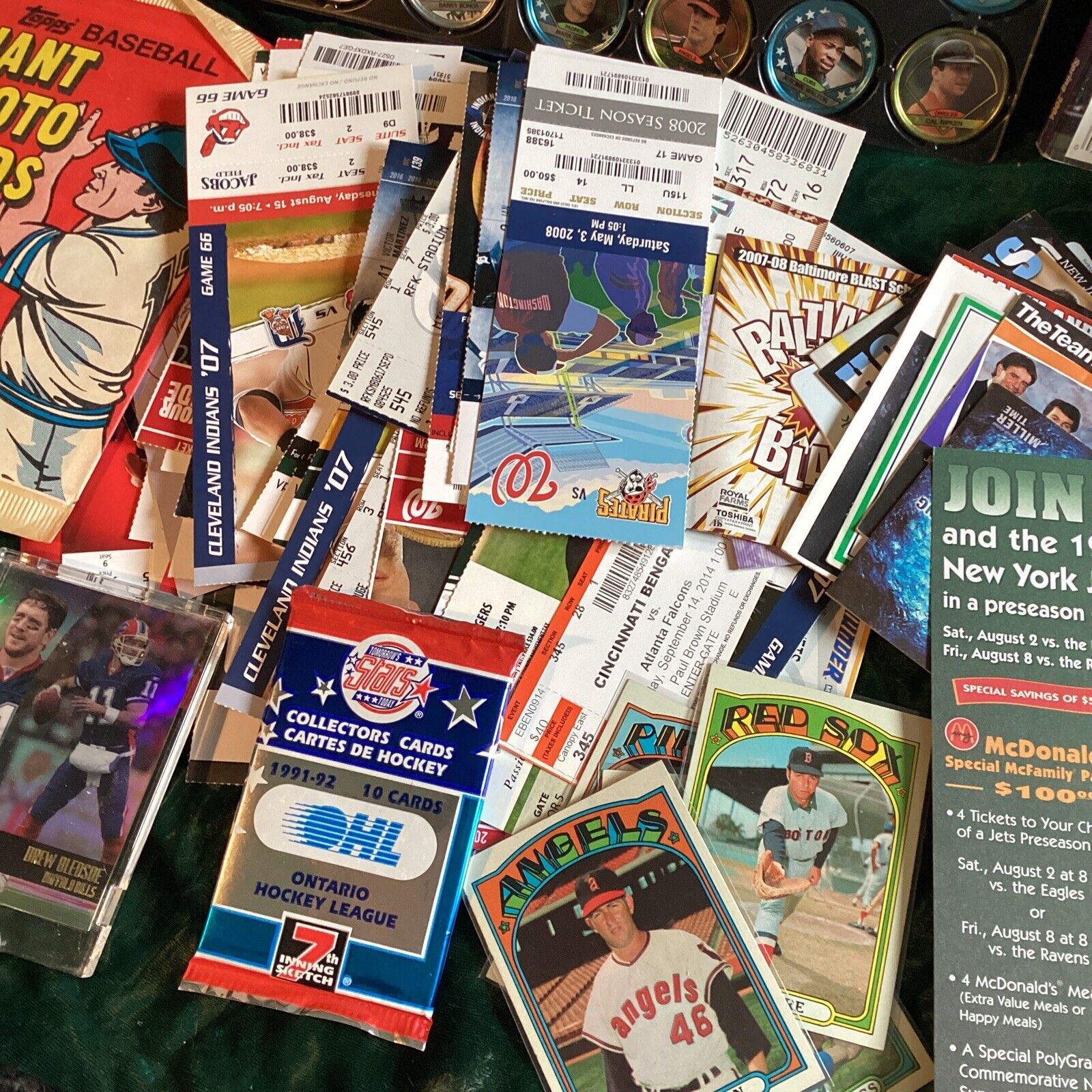 Huge All Sport Oddball Lot - Vtg, tickets, unopened packs, schedules & more