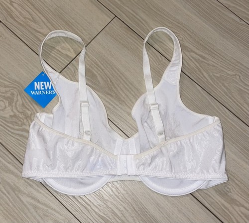 Vintage Vtg Warners 02505 Unlined Underwire Bra Printed Womens 38D White New Nwt - Picture 4 of 6