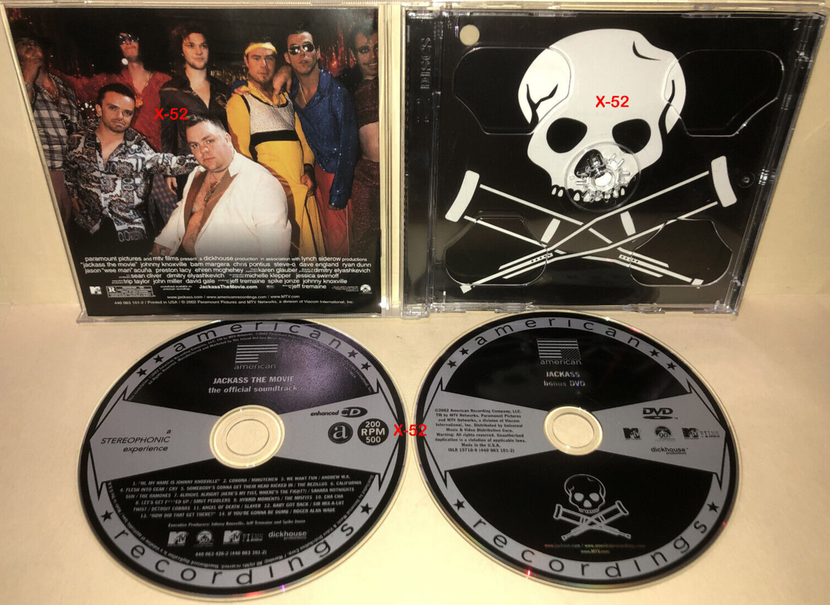 Jackass The Movie CD soundtrack Bonus DVD Ramones Slayer Sir
